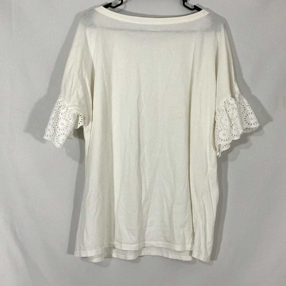 Bell Kim Rogers Womens White Eyelet Bell Sleeves … - image 2