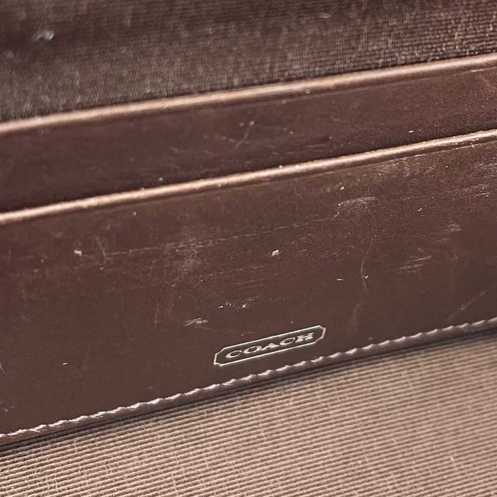 COACH VINTAGE RARE Signature Leather Kisslock Fra… - image 4