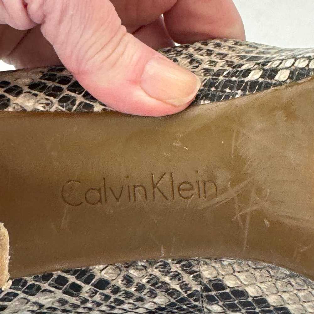 Calvin Klein Dolly alligator croc pointed toe sti… - image 4