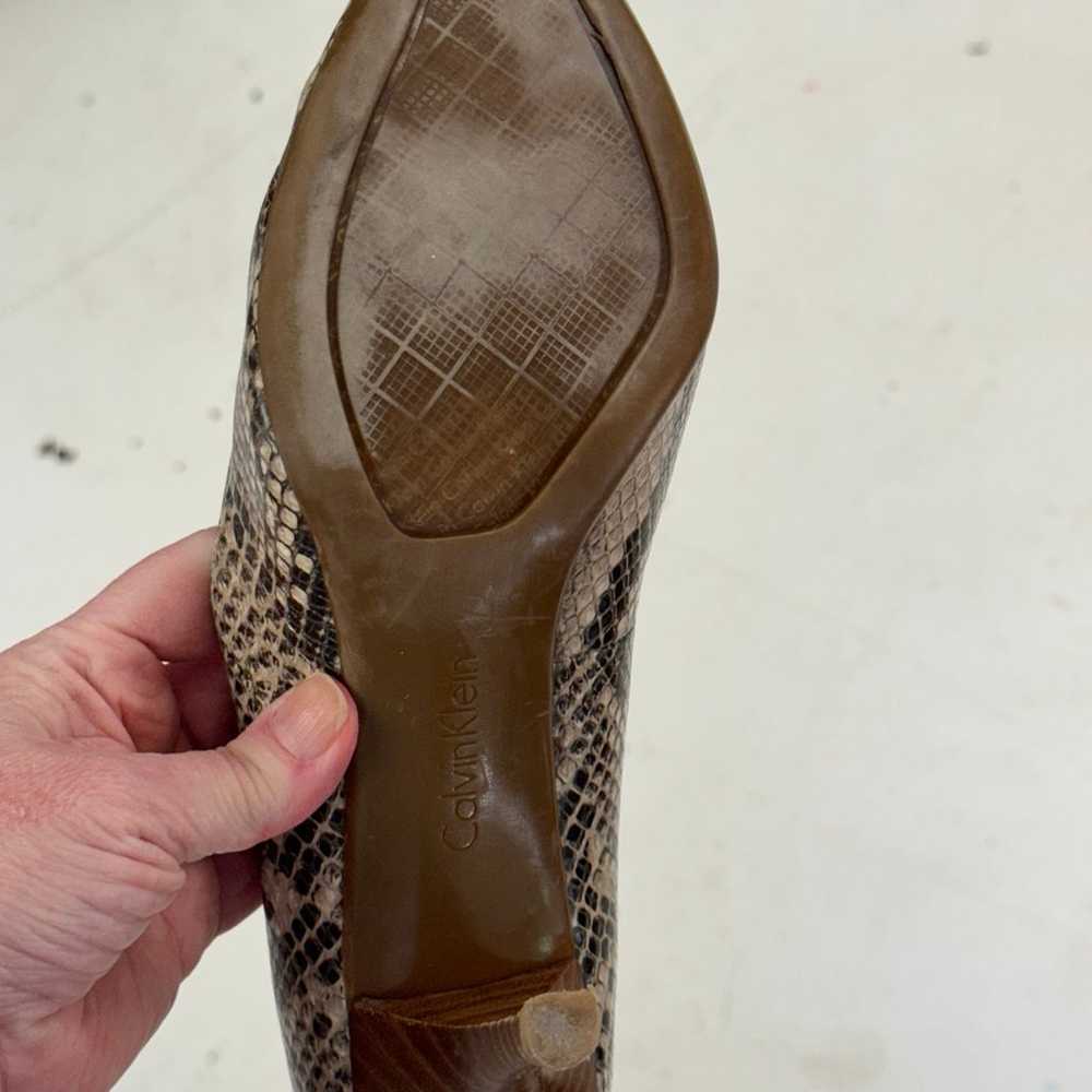 Calvin Klein Dolly alligator croc pointed toe sti… - image 8