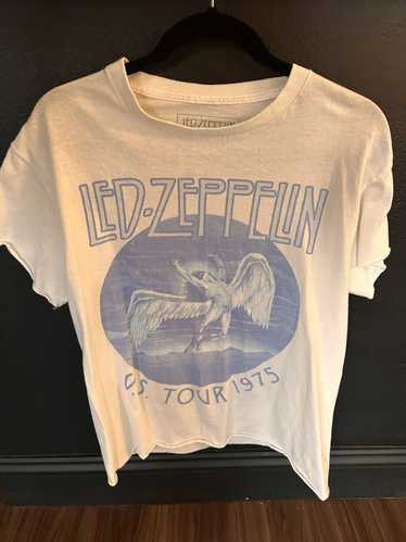 Band Tees × Streetwear Led Zeppelin cropped tee