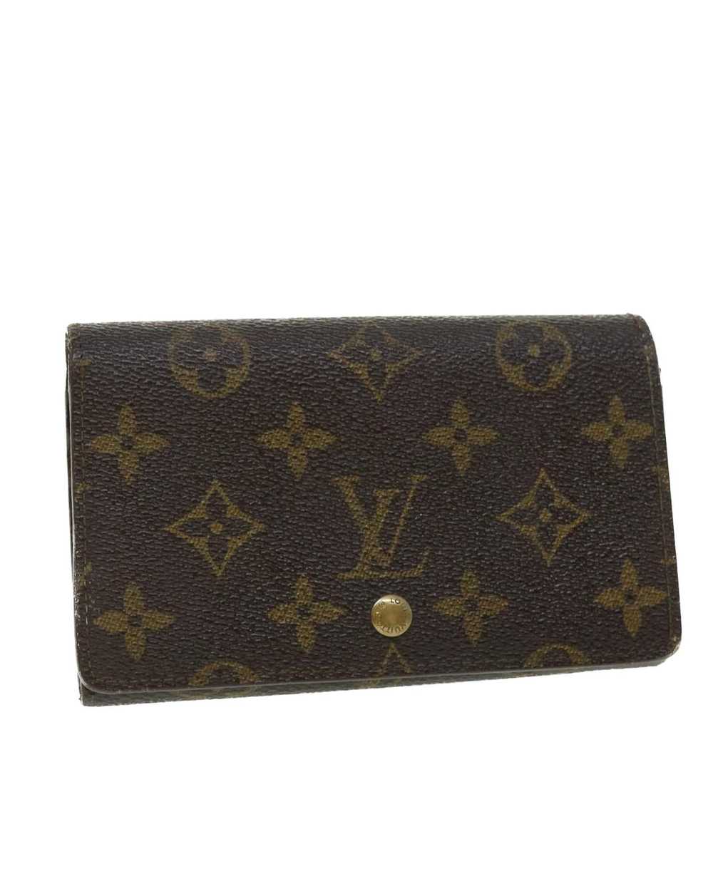 Louis Vuitton Monogram Canvas Wallet with Button … - image 1