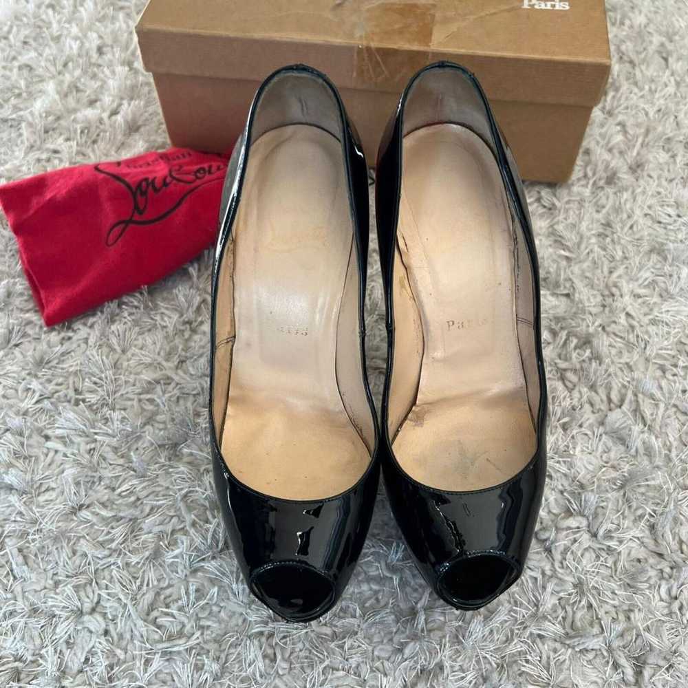 Christian Louboutin Lady Peep patent leather heels - image 3
