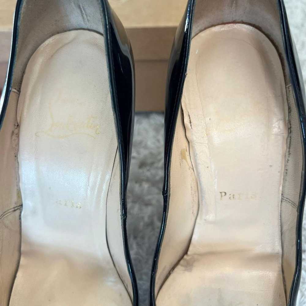 Christian Louboutin Lady Peep patent leather heels - image 8