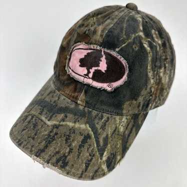 Vintage Mossy Oak Womens Camouflage Pink Ball Cap… - image 1