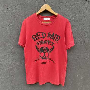 Anima × One Piece × Vintage Thrashed Faded Red Ha… - image 1