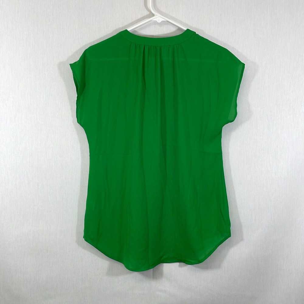 Vintage Roz & Ali Womens Green Short Sleeve Split… - image 2