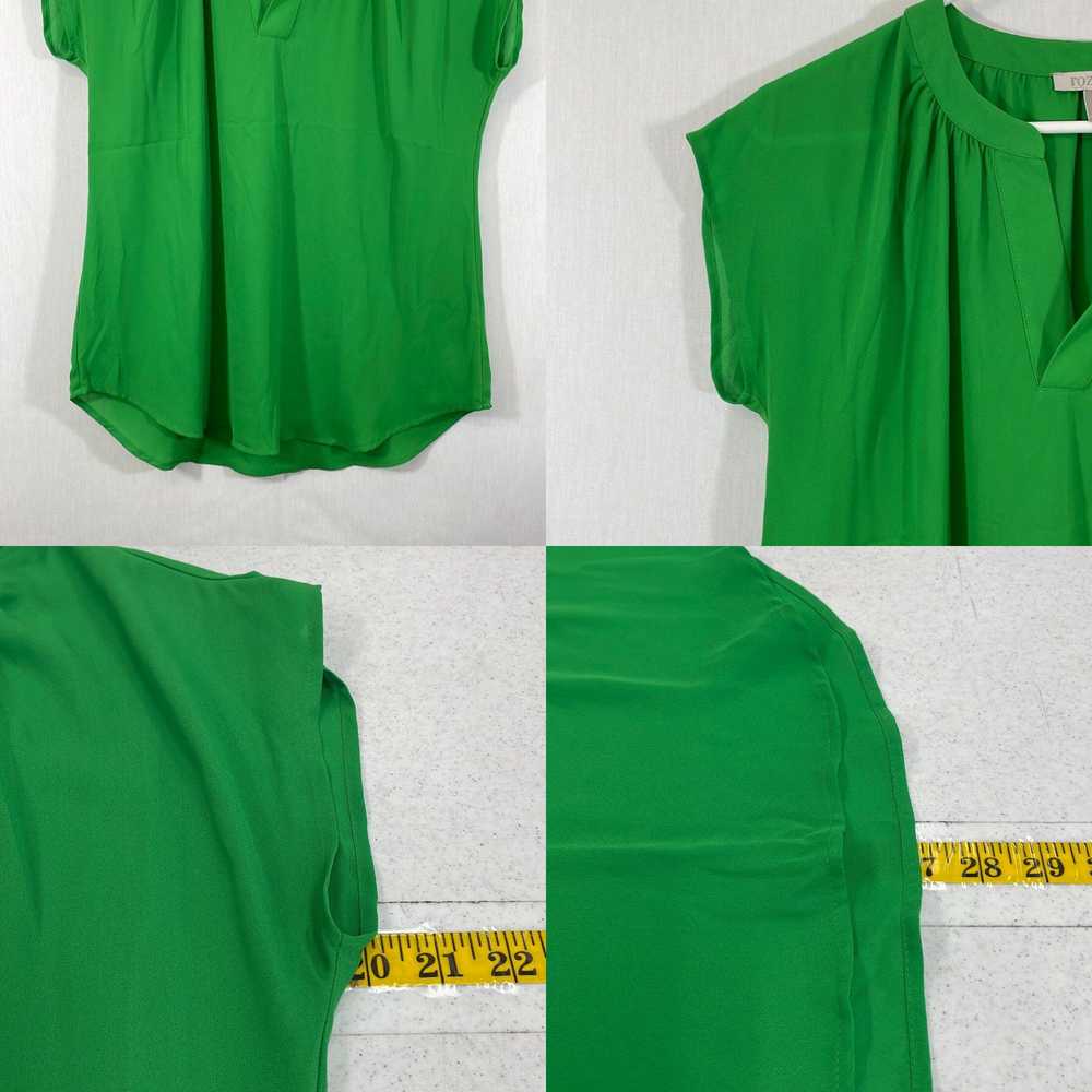 Vintage Roz & Ali Womens Green Short Sleeve Split… - image 4