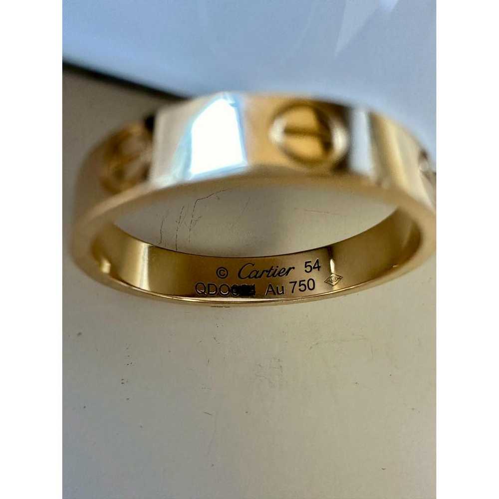 Cartier Love yellow gold ring - image 9