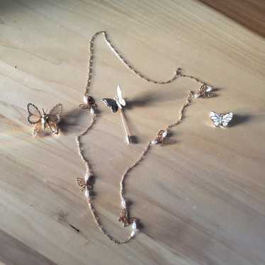 80s Butterfly Jewelry Bundle