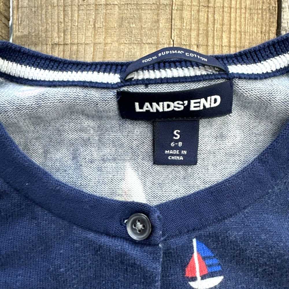 Vintage Lands End Button Up Cardigan Sweater Wome… - image 2