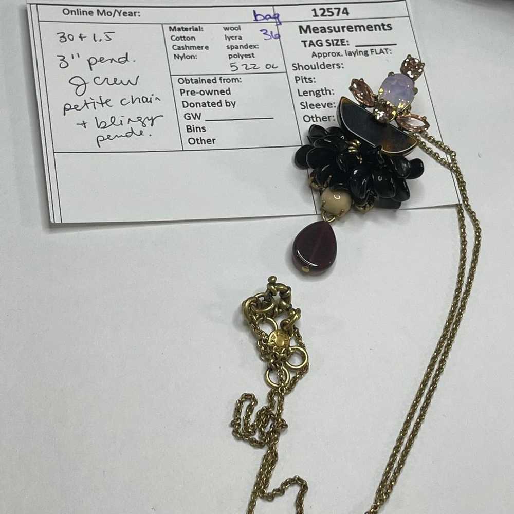 J. Crew JCREW pendant necklace jewelry long gold … - image 12