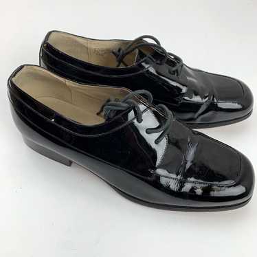 Vintage Frederico Leone Patent Leather Mens Shoes 