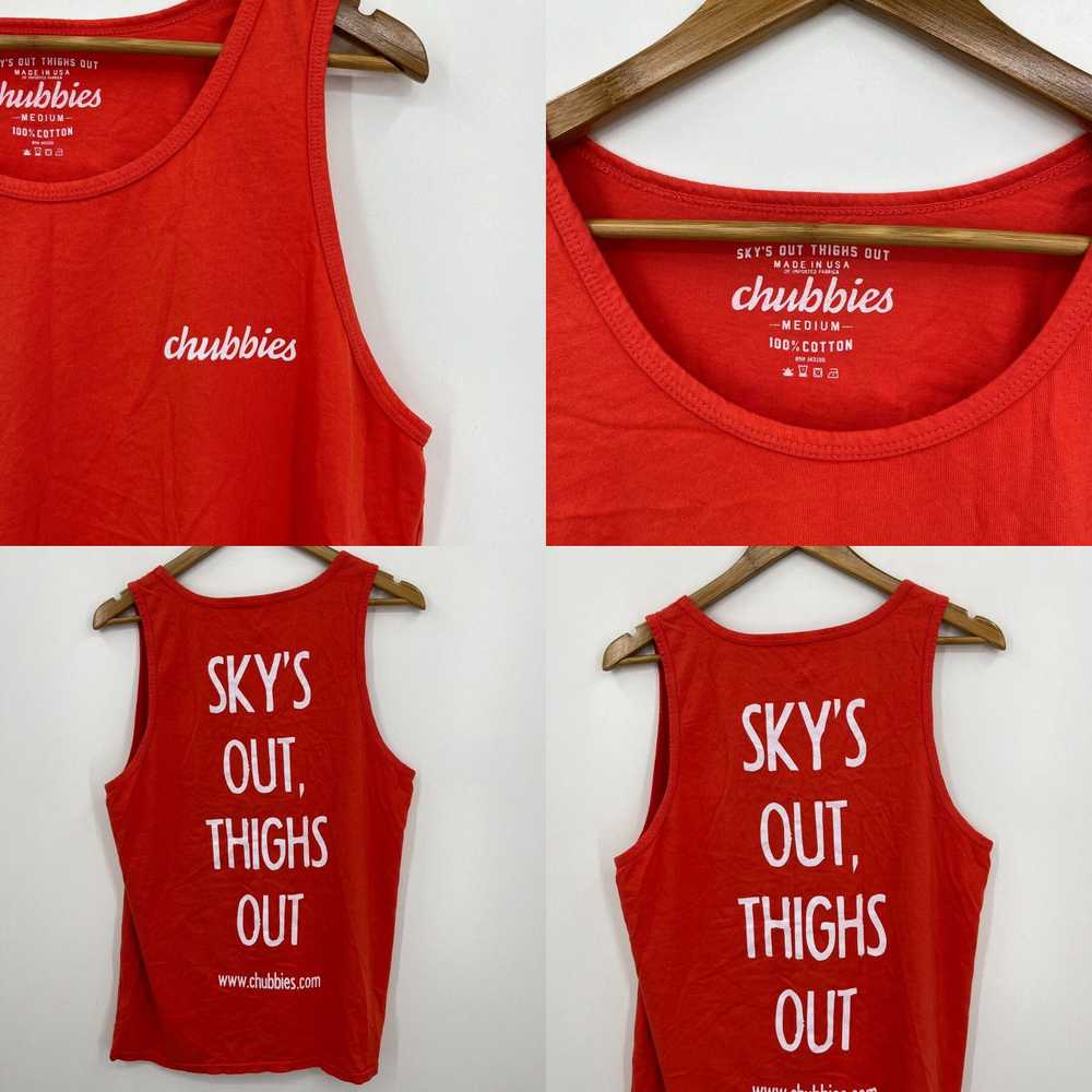 Chubbies Chubbies Tank Top Men's M Red Double Sid… - image 4