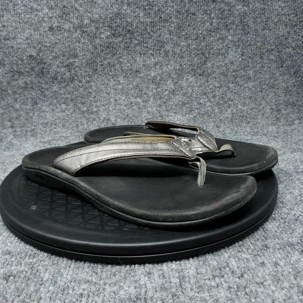 Olukai Olukai Ohana W Black Silver Flip Flops 201… - image 2