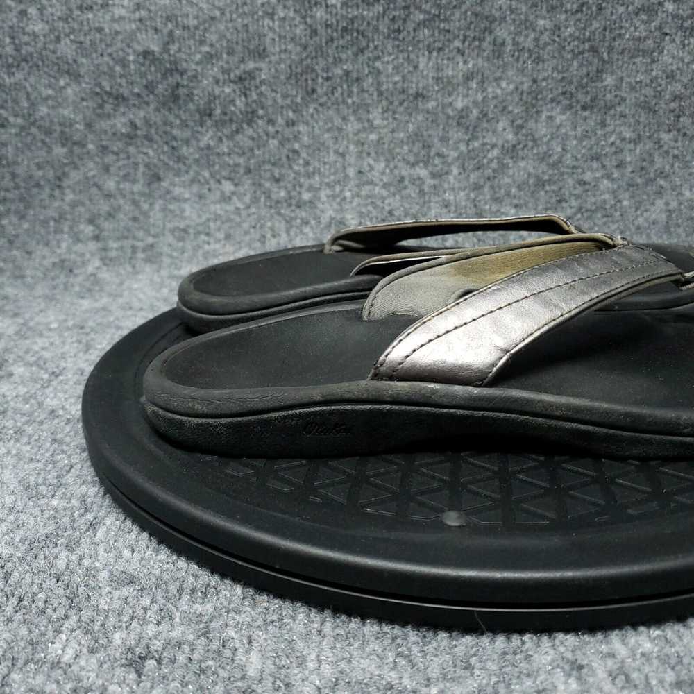 Olukai Olukai Ohana W Black Silver Flip Flops 201… - image 3