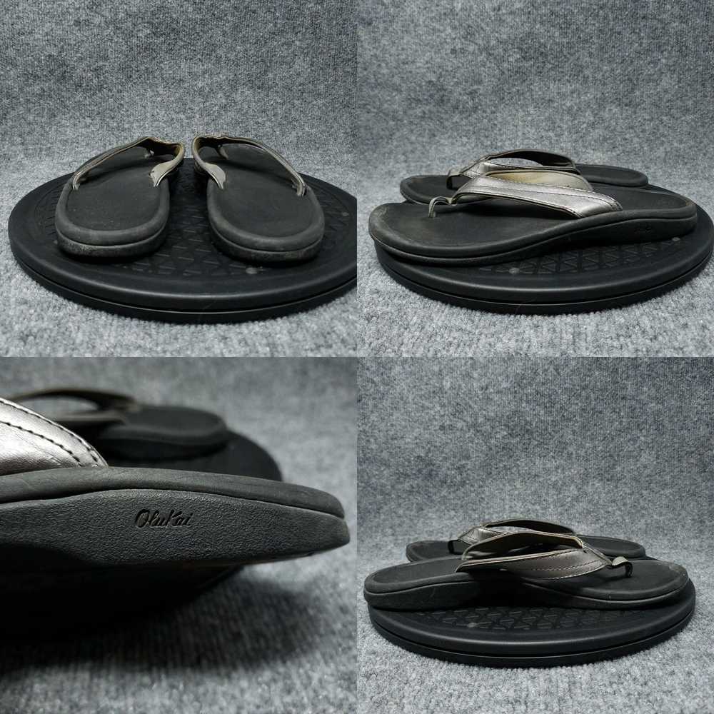 Olukai Olukai Ohana W Black Silver Flip Flops 201… - image 4