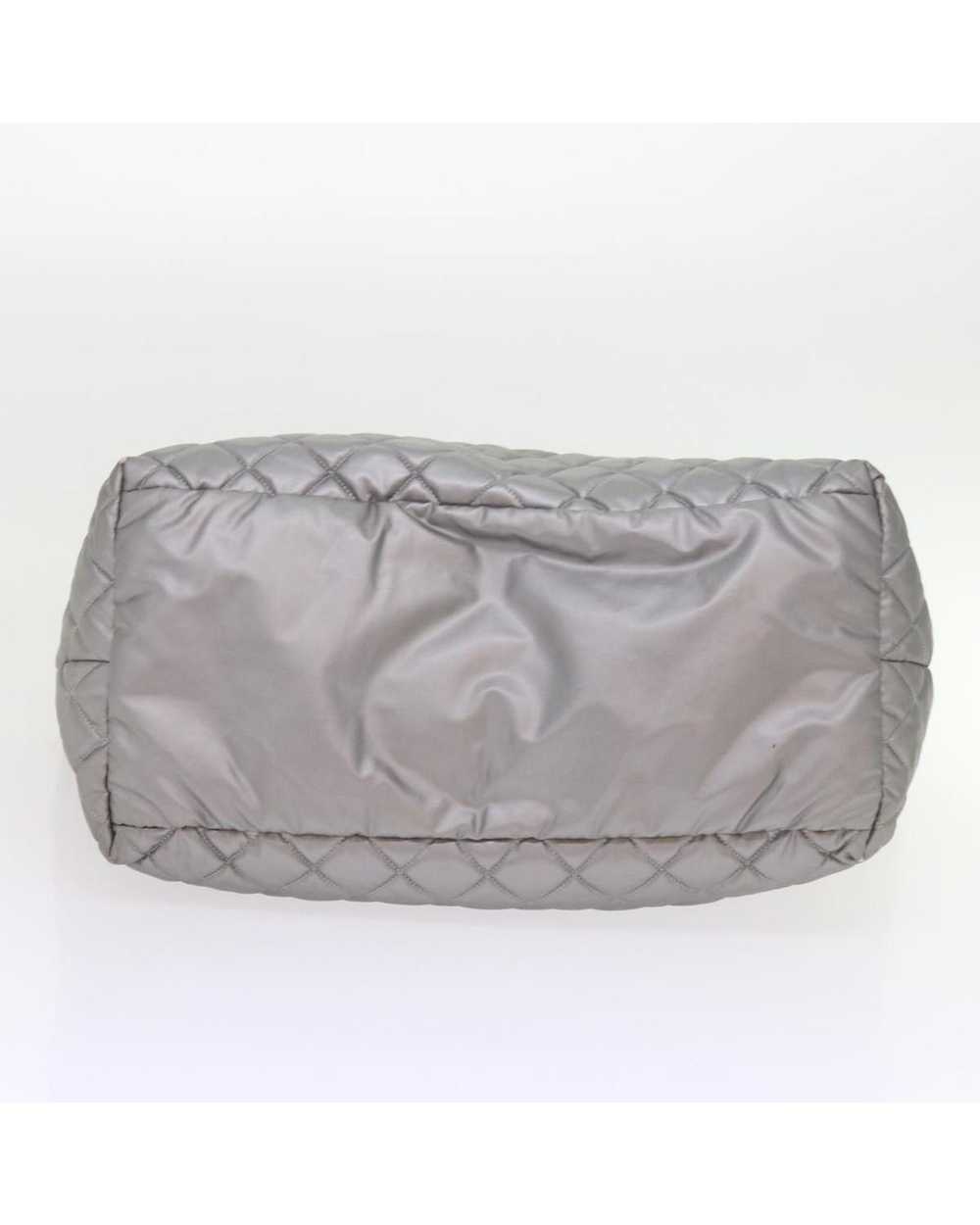 Chanel Silver Patent Leather Hand Bag with CC Log… - image 6