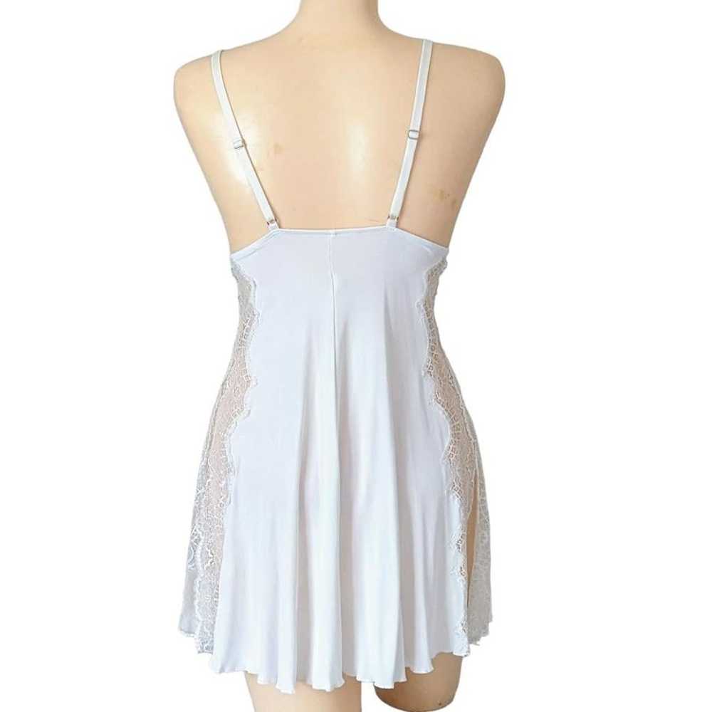 Vintage Y2K Slip Dress Lace Insets Mini Bodycon S… - image 3