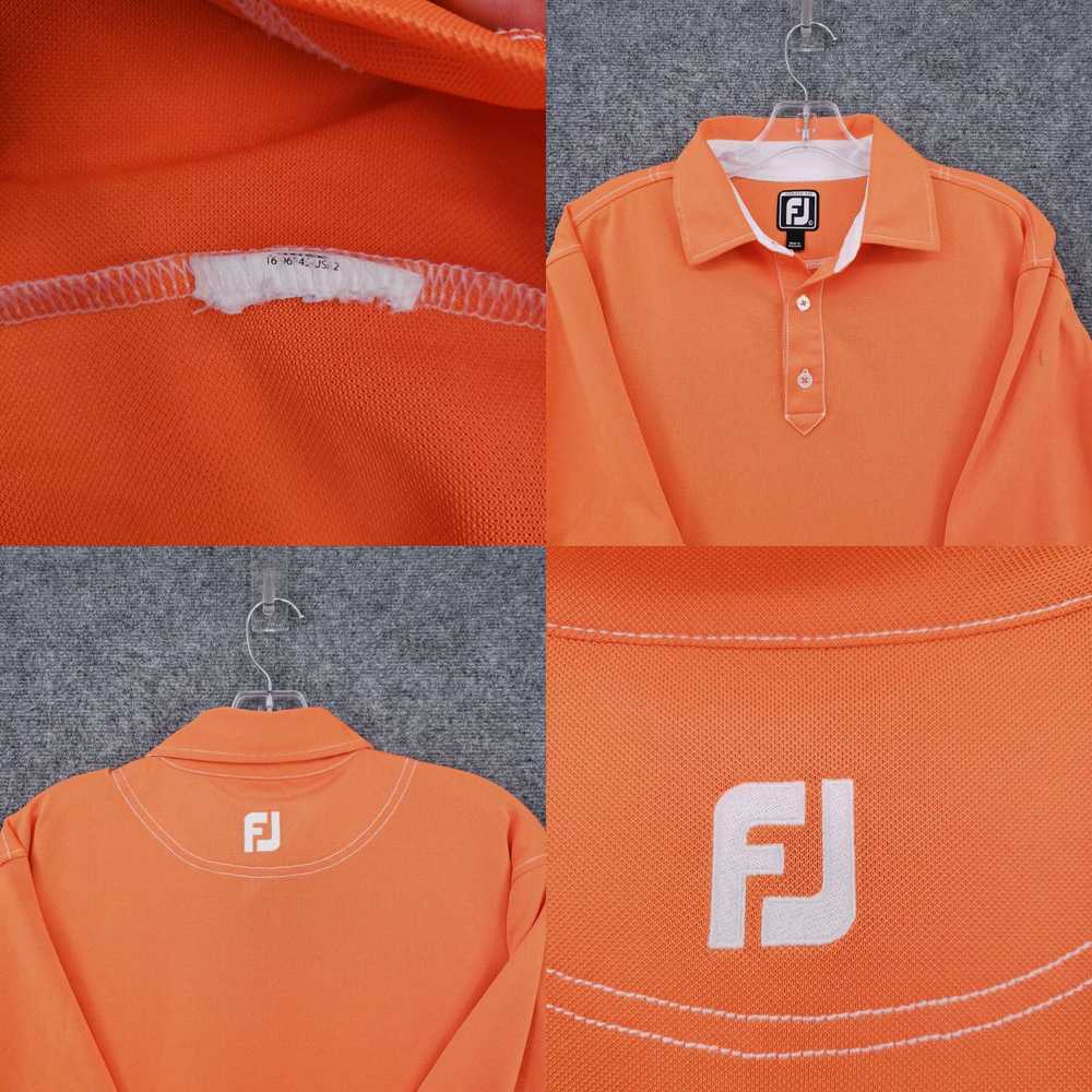 Footjoy Footjoy Polo Shirt Men L Large Orange Ath… - image 4