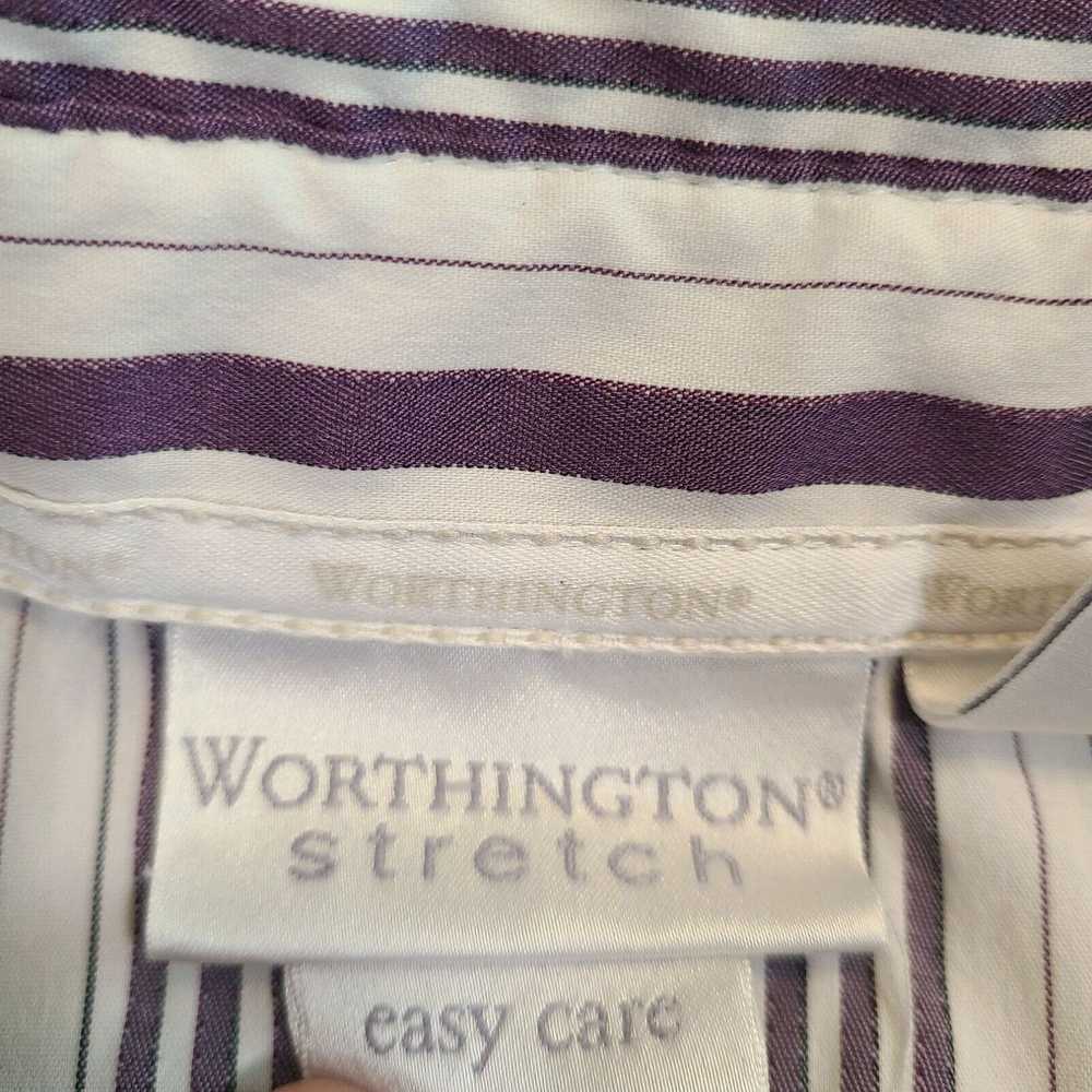 Worthington Worthington Shirt Womens 14 Purple Bu… - image 3