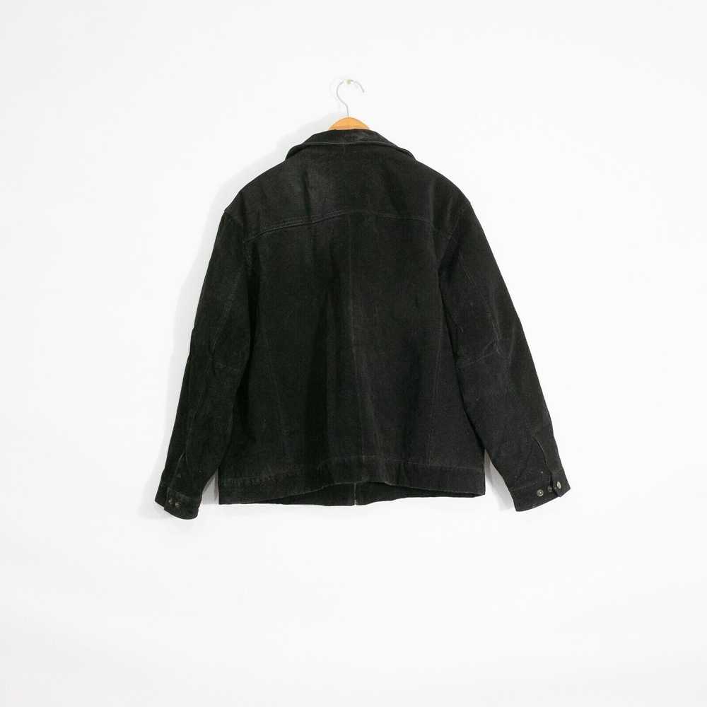 Vintage Vintage Black Suede Zip Up Jacket XL - Pa… - image 6
