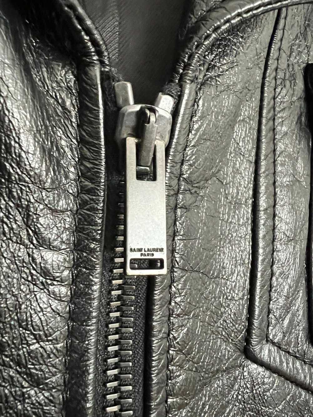 Saint Laurent Paris Leather Cargo Pocket Jacket l… - image 3
