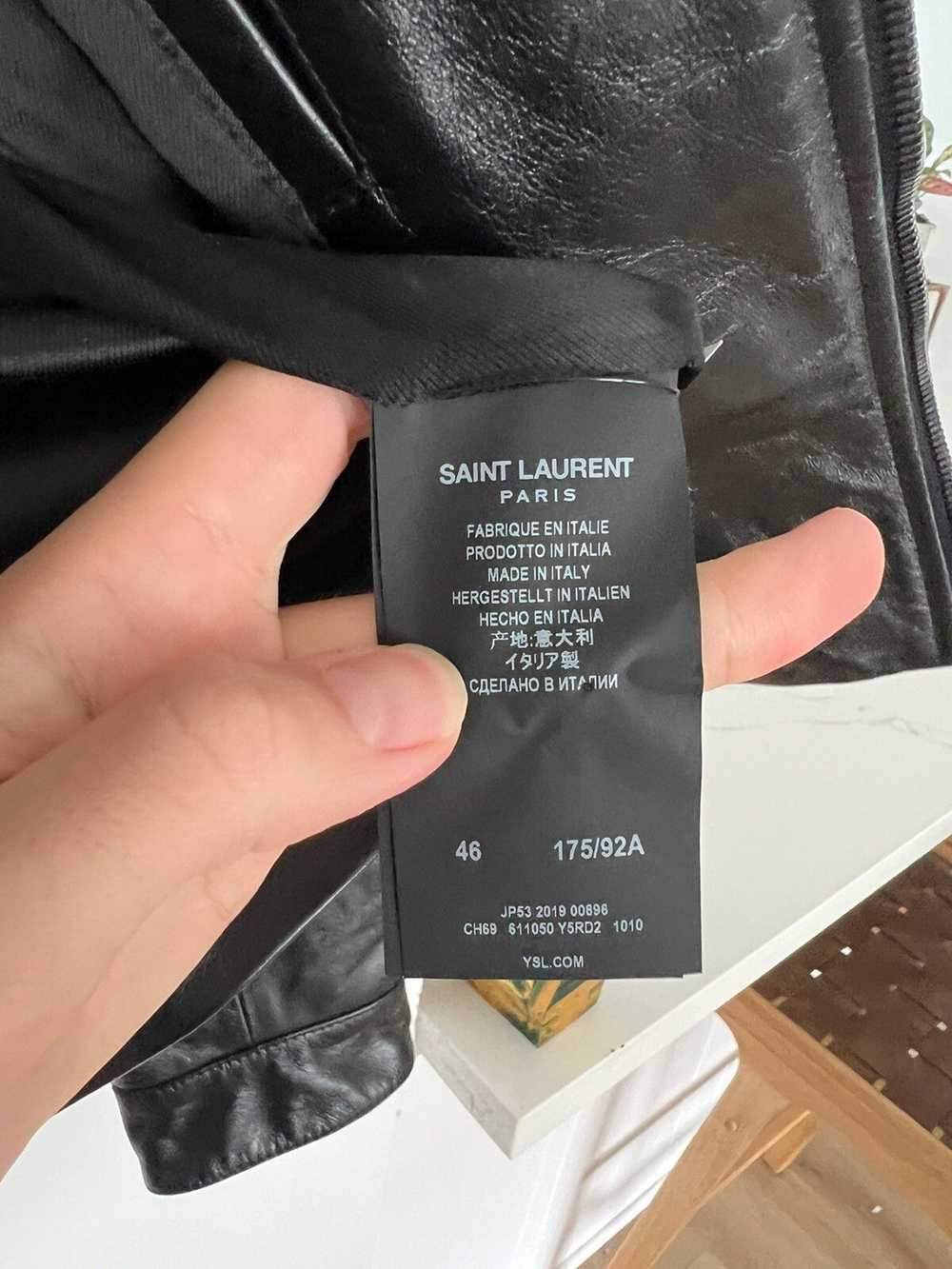 Saint Laurent Paris Leather Cargo Pocket Jacket l… - image 7