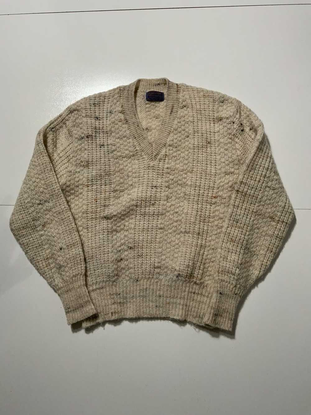 Pendleton × Vintage Pendleton Virgin Wool V Neck … - image 1