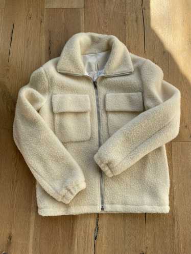 Helmut Lang Faux Fur Coat Sherpa Fleece