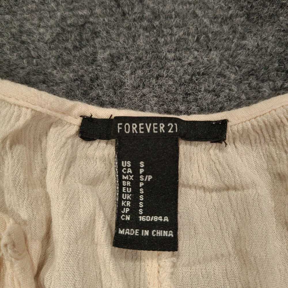 Forever 21 Forever 21 Blouse Womens S Small Beige… - image 3