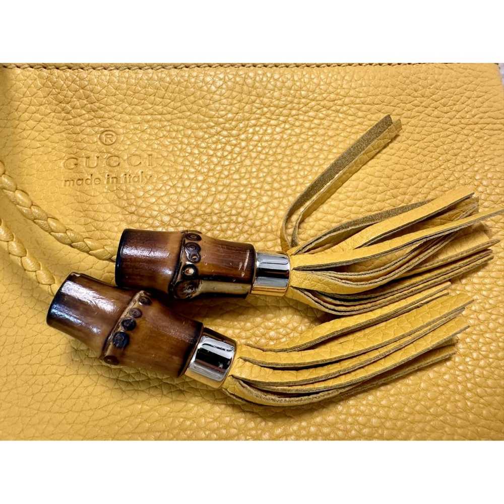 Gucci Bamboo leather clutch bag - image 5