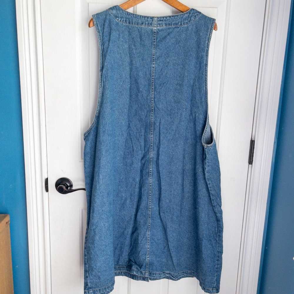 Vintage 90’s JLNY women’s denim jumper dress. Siz… - image 2