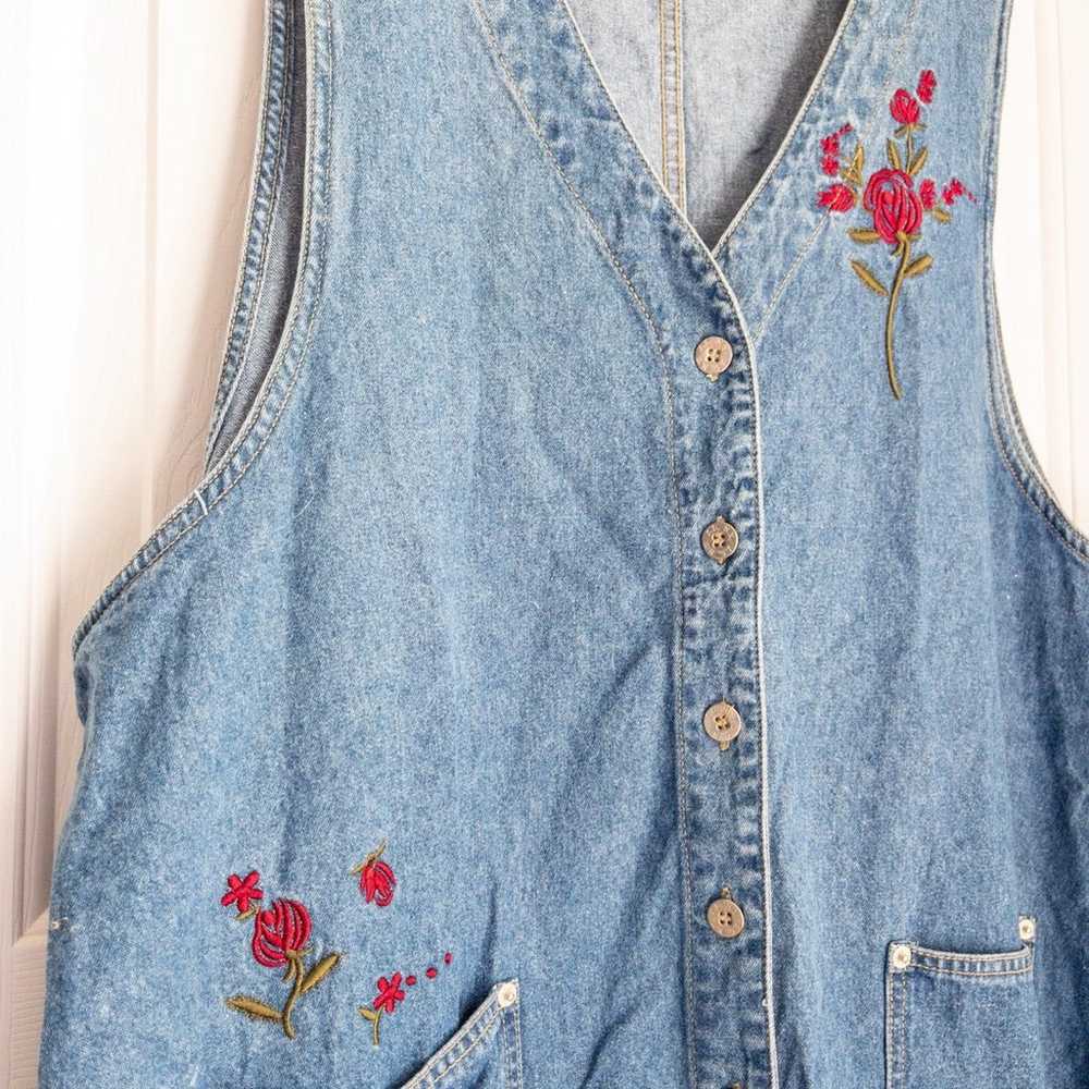 Vintage 90’s JLNY women’s denim jumper dress. Siz… - image 4