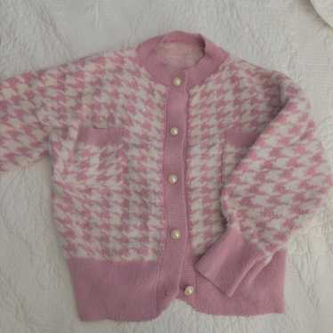 Vintage baby pink cardigan - image 1