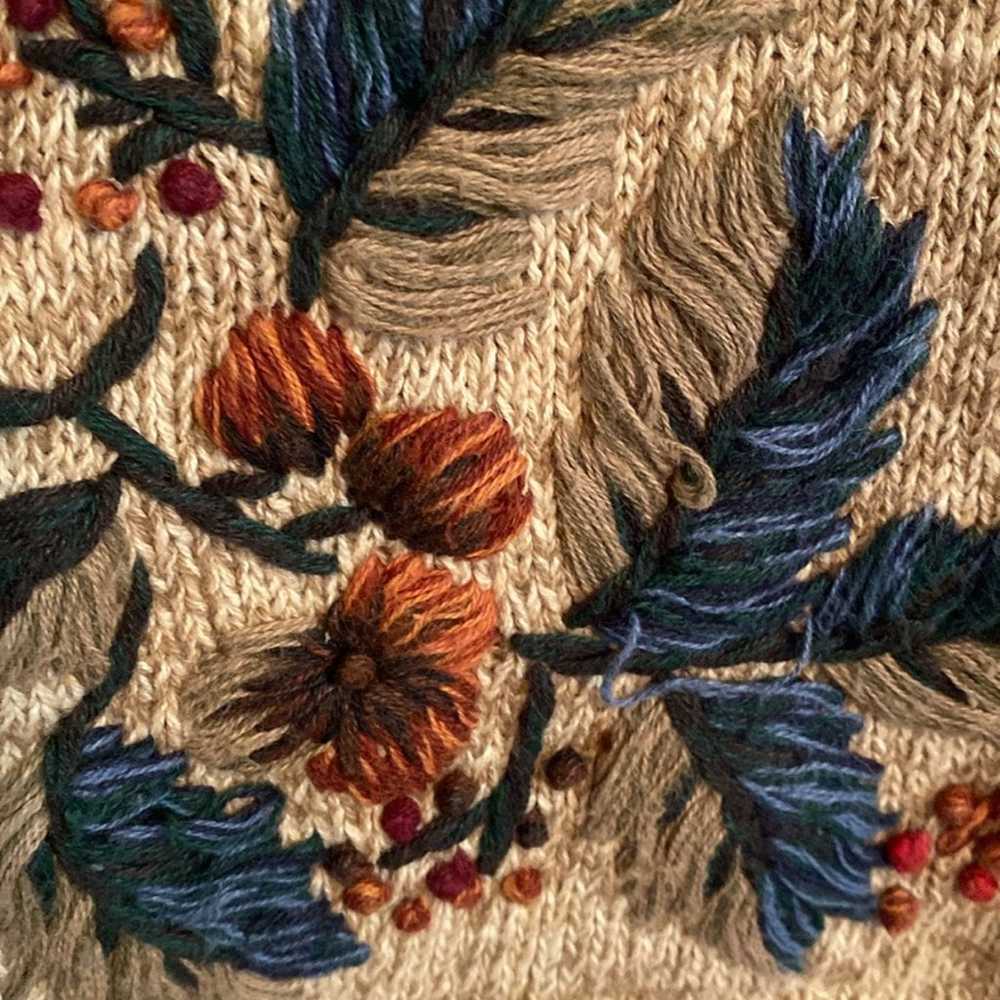 Vintage embroidered cotton blend women’s vest siz… - image 5
