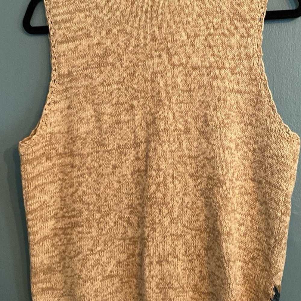 Vintage embroidered cotton blend women’s vest siz… - image 6