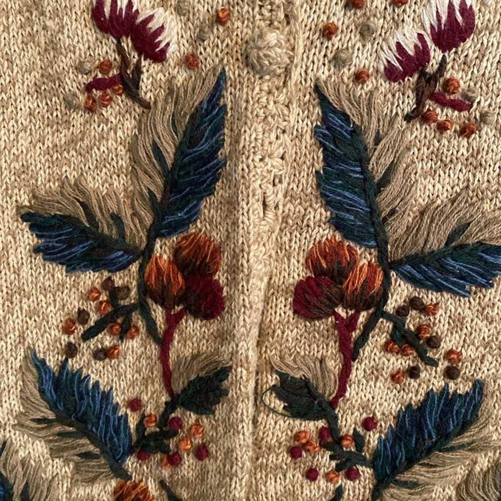 Vintage embroidered cotton blend women’s vest siz… - image 7