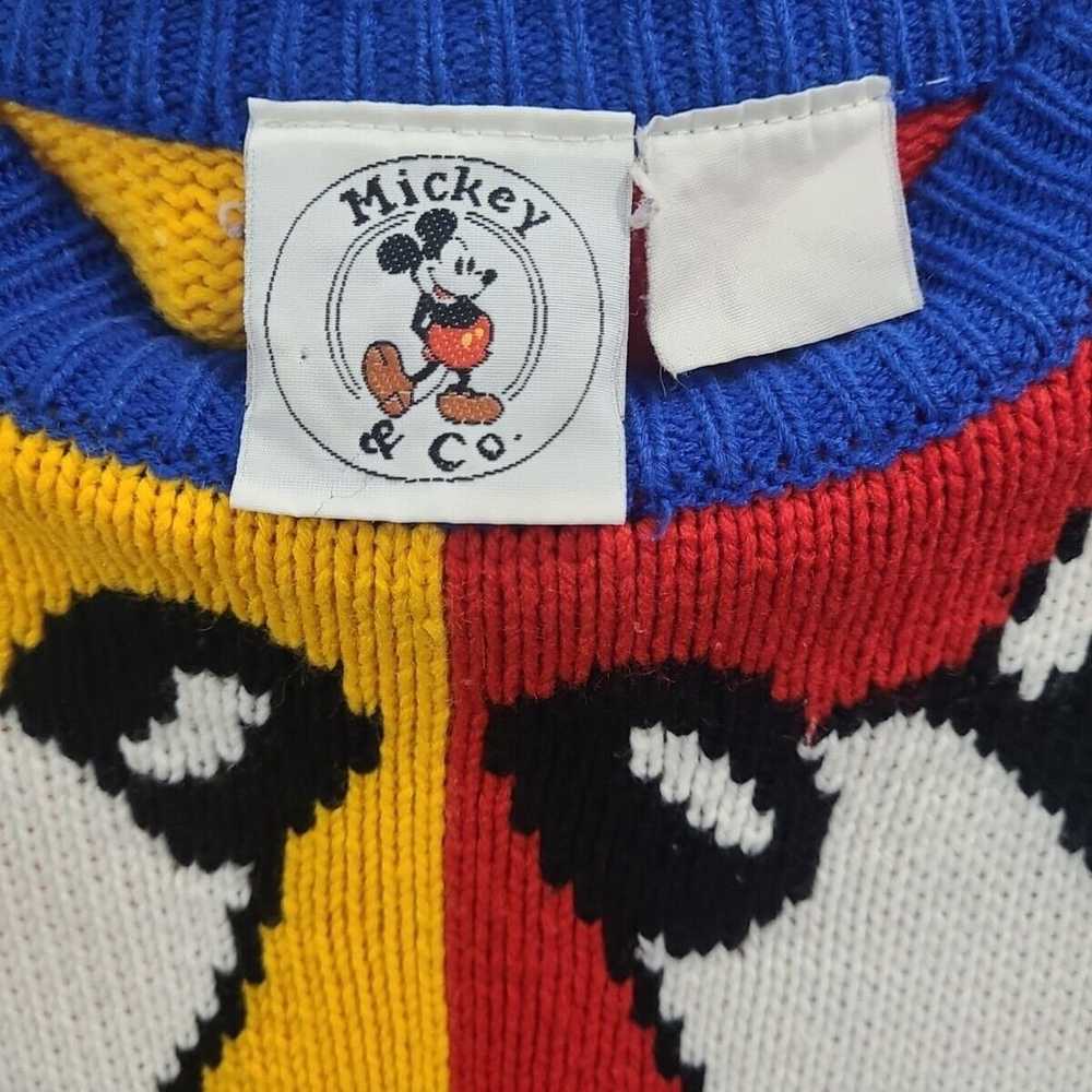 VTG Mickey & Co Mouse Goofy Acrylic Knit Sweater … - image 2