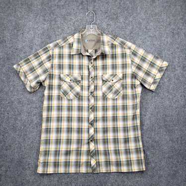 Vintage Kuhl Button Up Shirt Mens L Large Beige S… - image 1