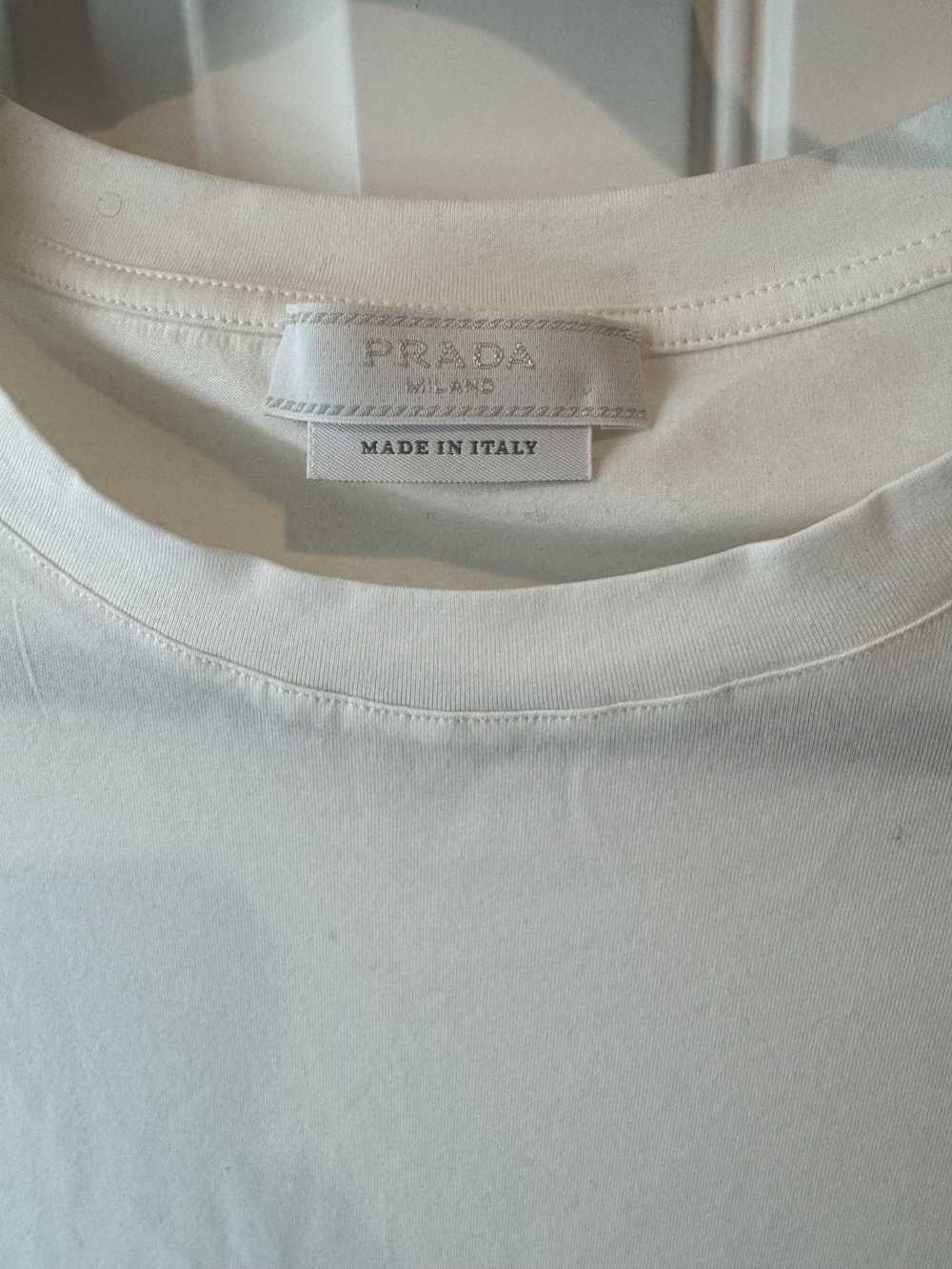 Prada PRADA white Crew Neck T-Shirt - image 4