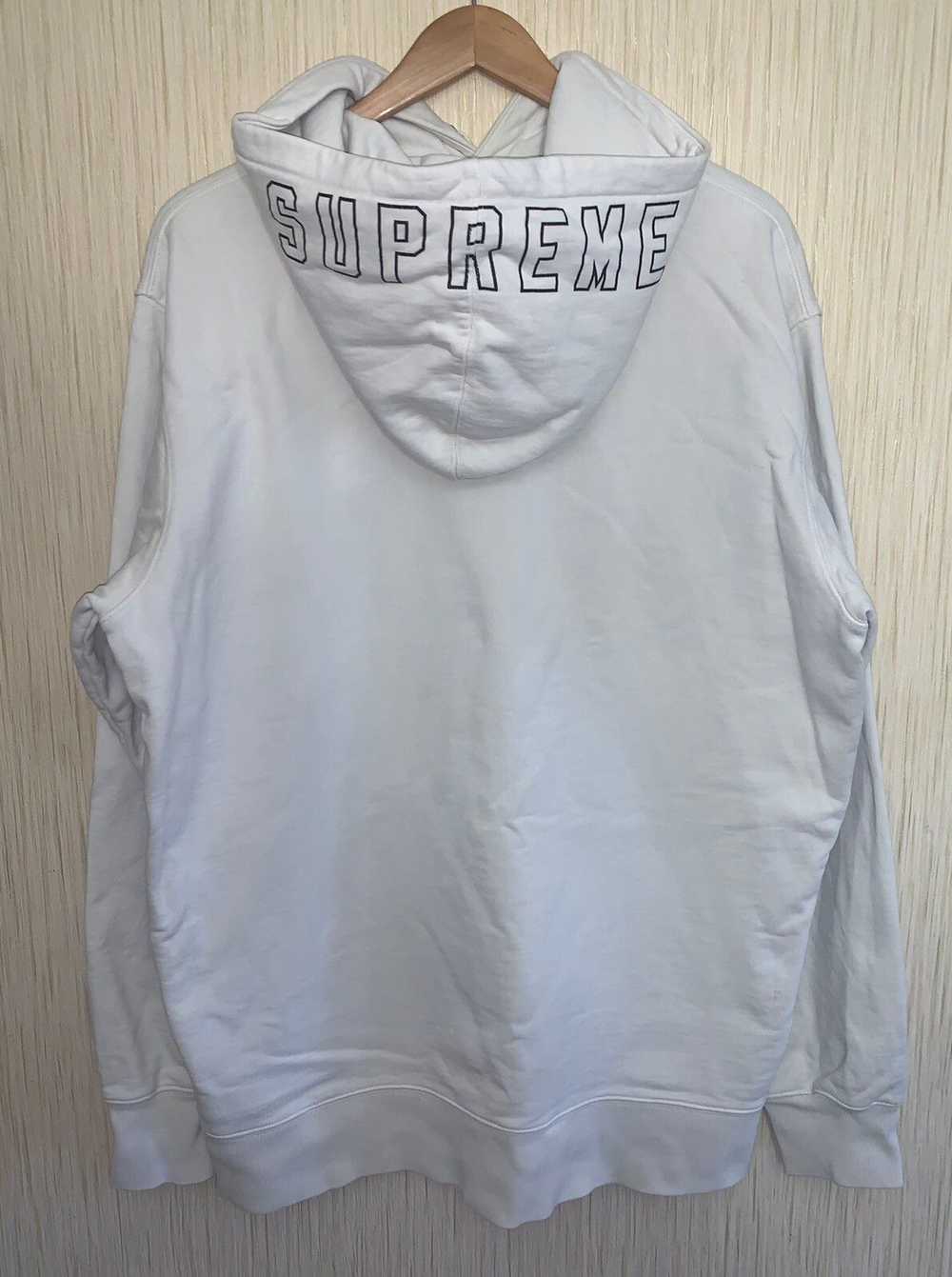 Supreme Rare Supreme SS16 overdyed hoodie off whi… - image 2