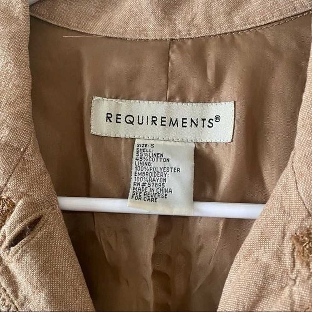 Vintage 90's Requirements Linen Blend Embroidered… - image 3