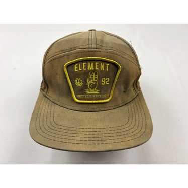 Element Element Hat Cap Snapback Brown Yellow Embr