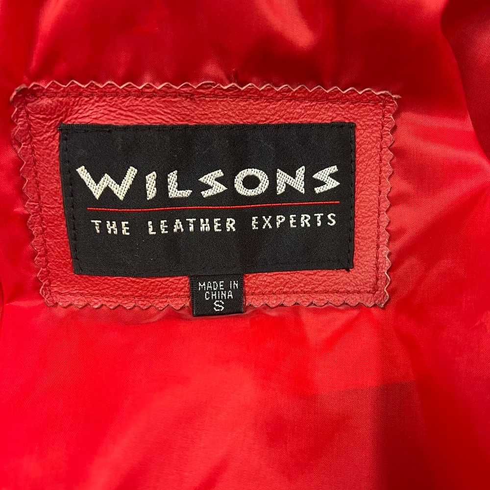 Vintage Red Wilsons Moto Leather Jacket - image 5