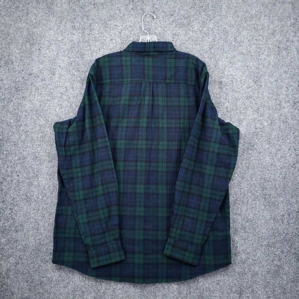 Vintage NEW LL Bean Flannel Shirt Men L Large Gre… - image 2