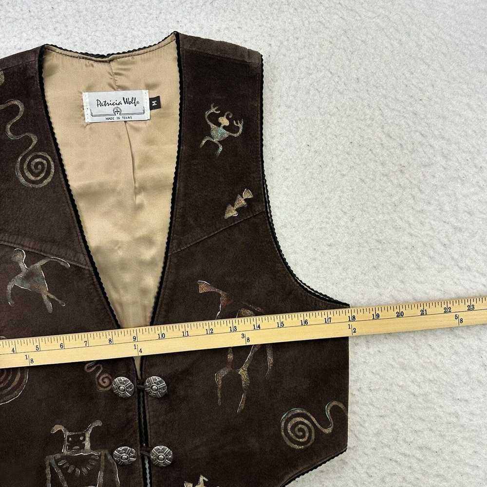 Vintage Patricia Wolf Leather Vest Womens Medium … - image 5
