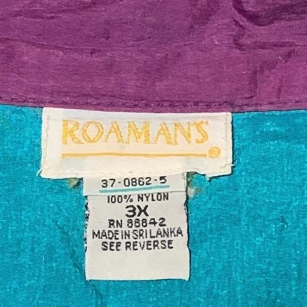 Vintage Roaman's Teal Rainbow Lightweight Nylon W… - image 4