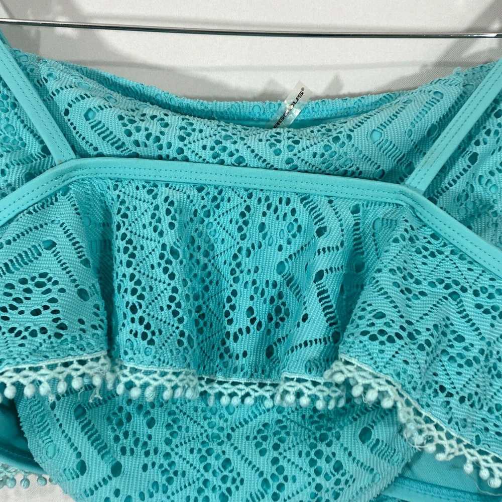 Vintage O'rageous Womens Blue Chevron Crochet 2 P… - image 3