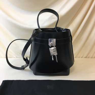 Givenchy Givenchy Black Leather Shark Lock Bucket… - image 1
